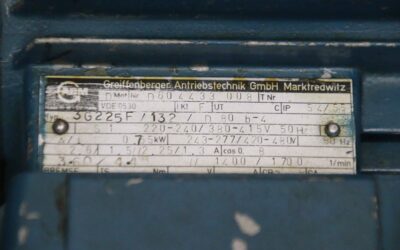 Getriebemotor 0,75 kW 4 U/min von ABM Greiffenberger - 3G225F/132 / D 80 b-4 – Bild 4
