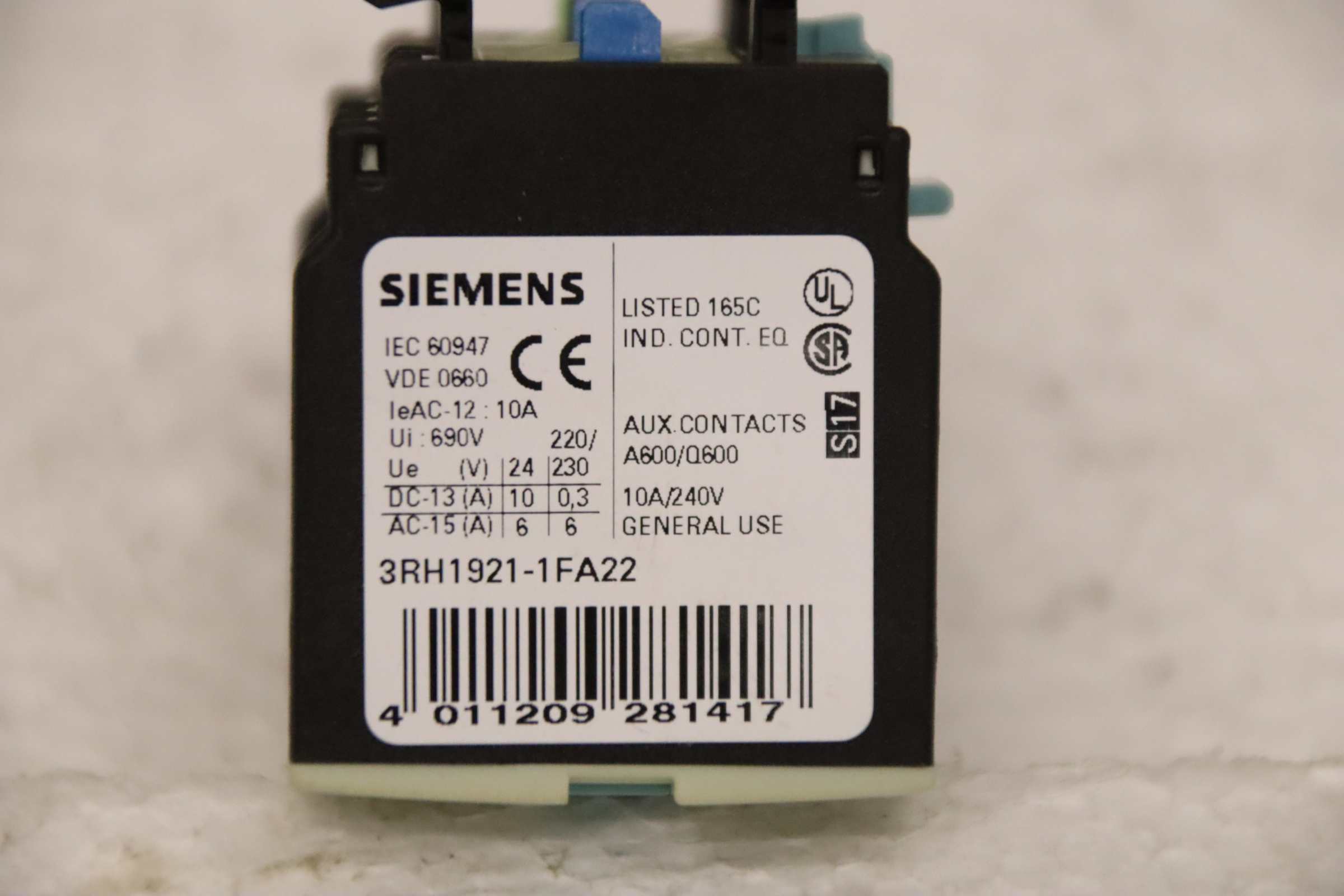 Hilfsschalterblock von Siemens - 3RH1921-1FA22 3ZX1012-0RT02-1AA1 – Bild 4