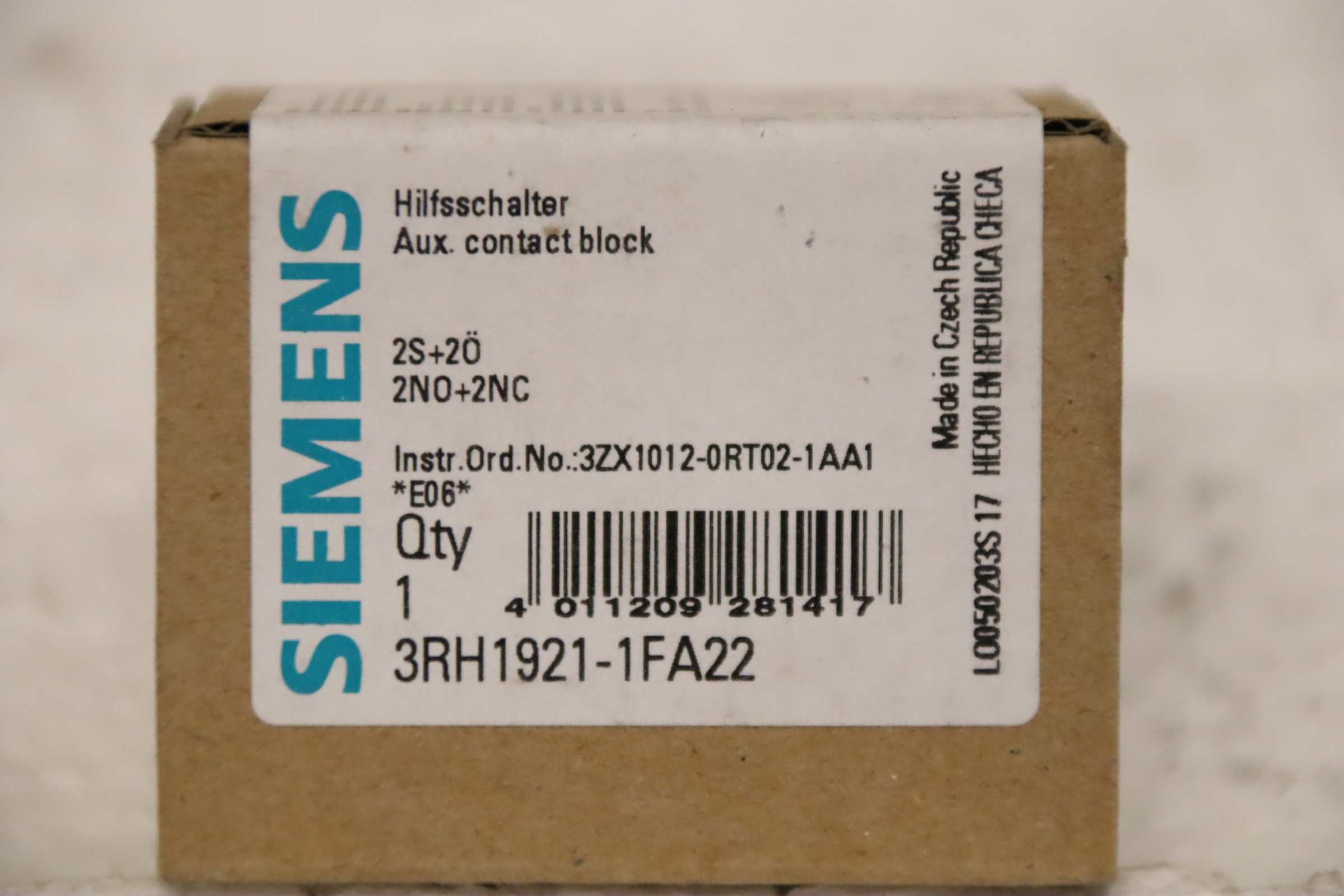 Hilfsschalterblock von Siemens - 3RH1921-1FA22 3ZX1012-0RT02-1AA1 – Bild 7