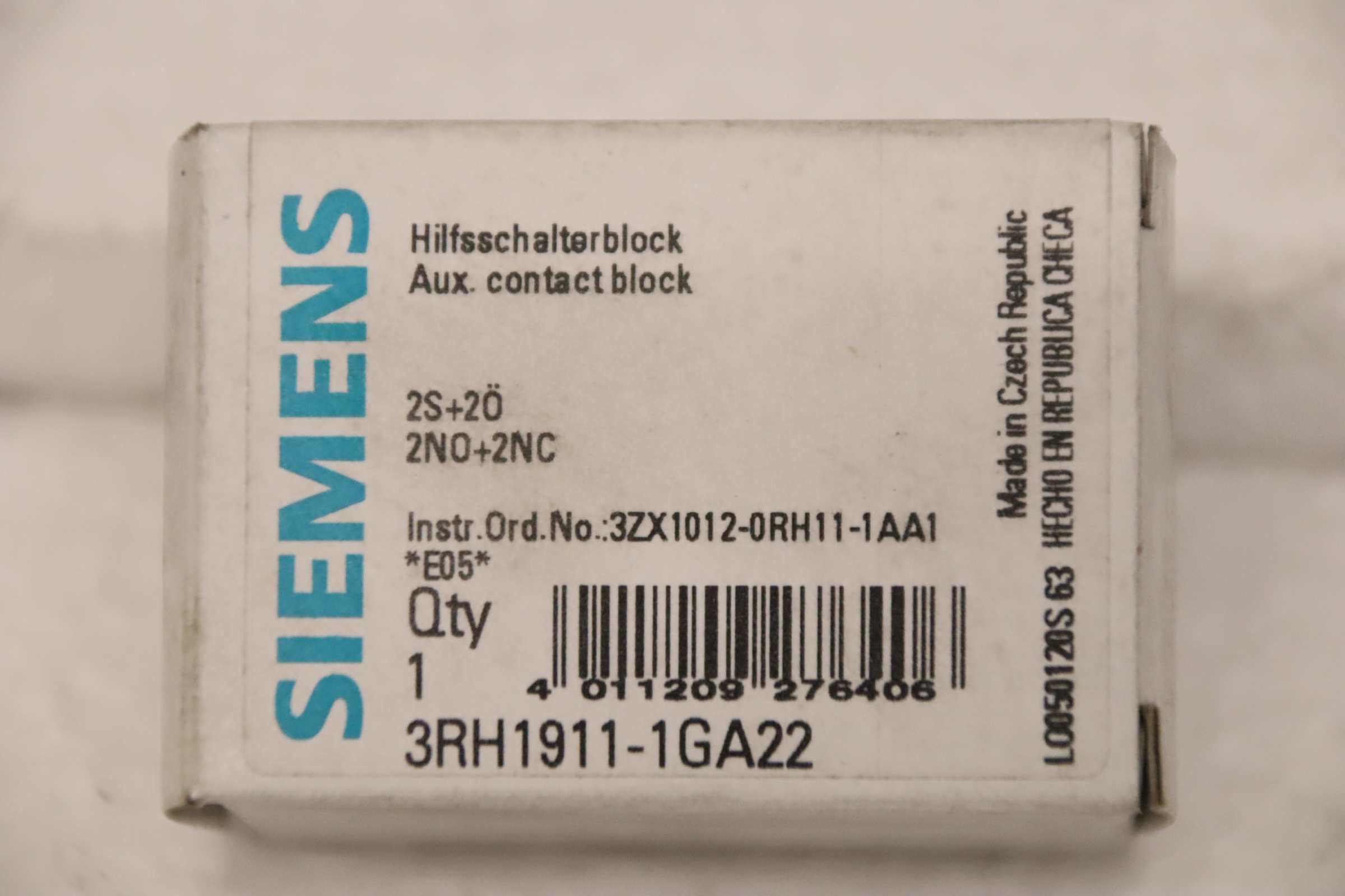 Hilfsschalterblock von Siemens - 3RH1911-1GA22 3ZX1012-0RH11-1AA1 – Bild 7