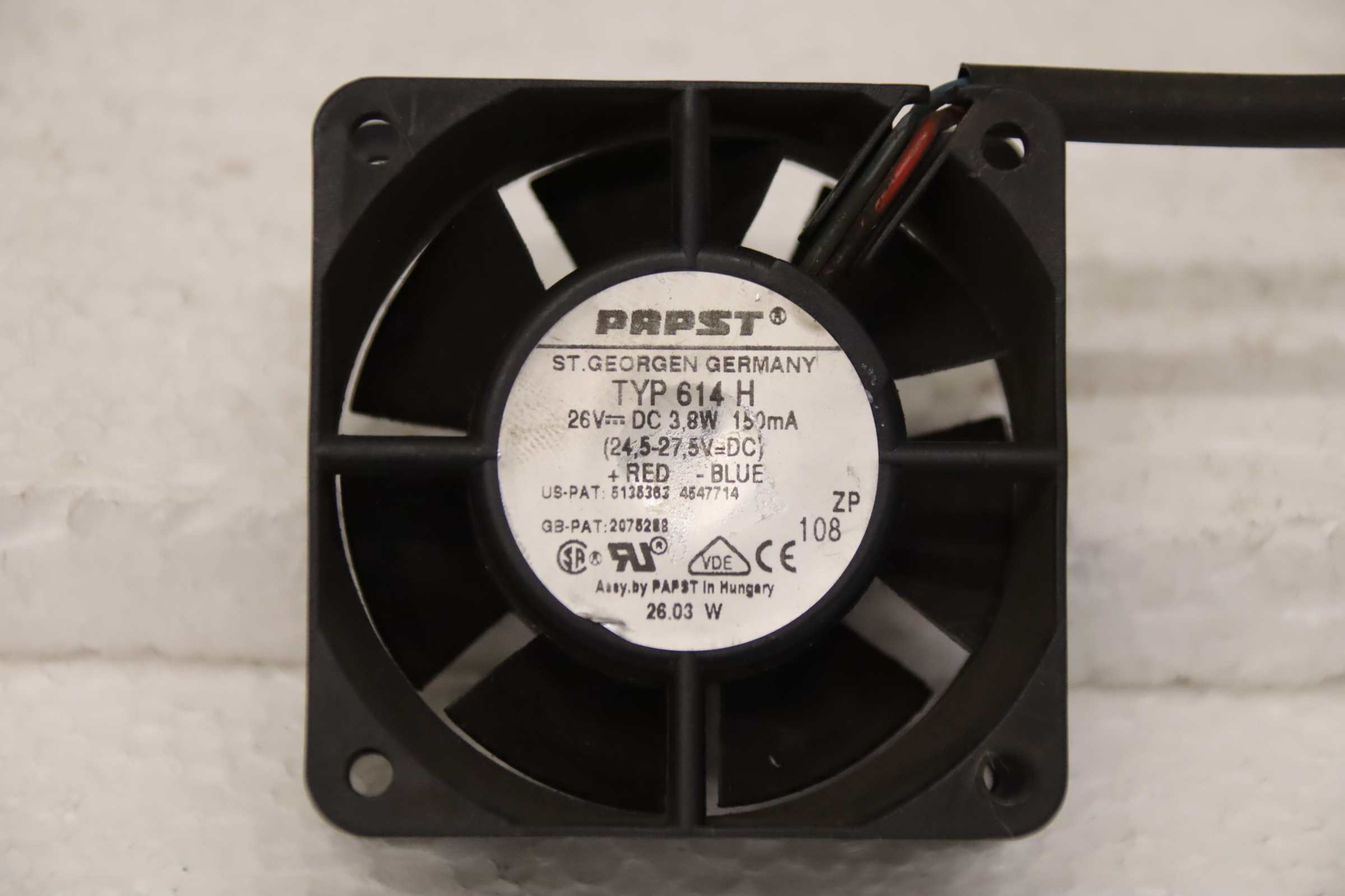 Axial Ventilator 24 V 3,8 W von Papst - 614 H – Bild 4