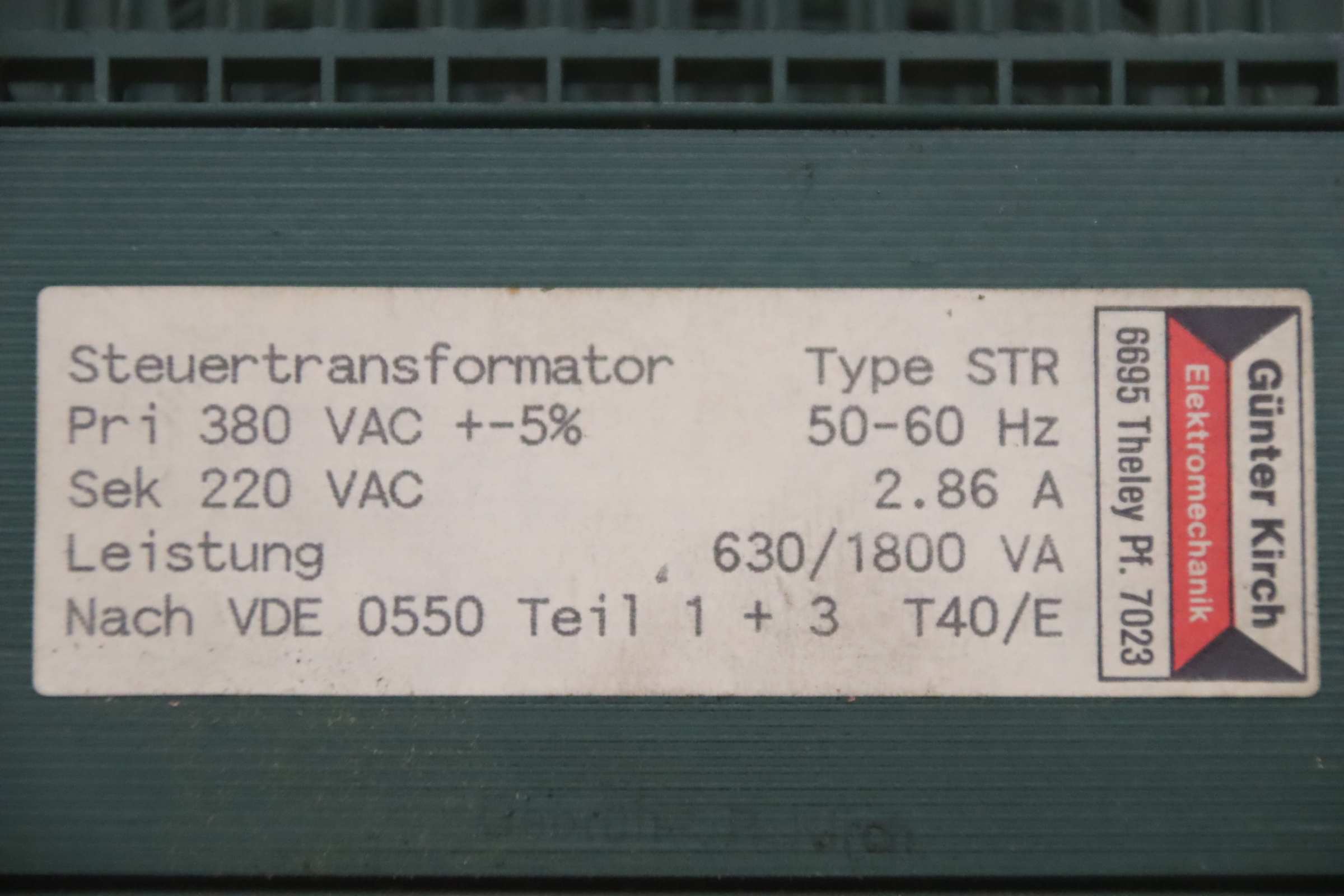 Transformator 630/1800 VA von Kirch - STR 380V / 220 V – Bild 4