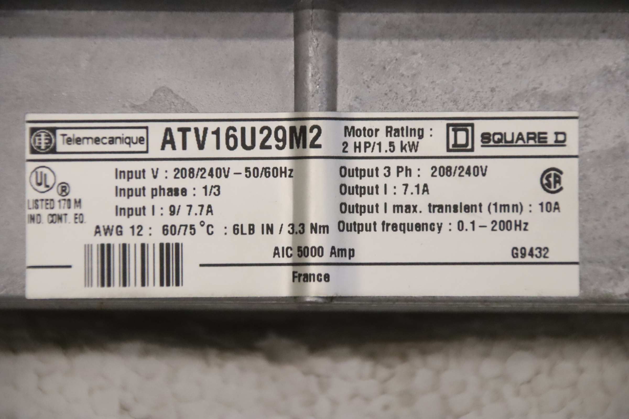 Frequenzumrichter 1,5 kW von Telemecanique - ATV16U29M2 – Bild 4