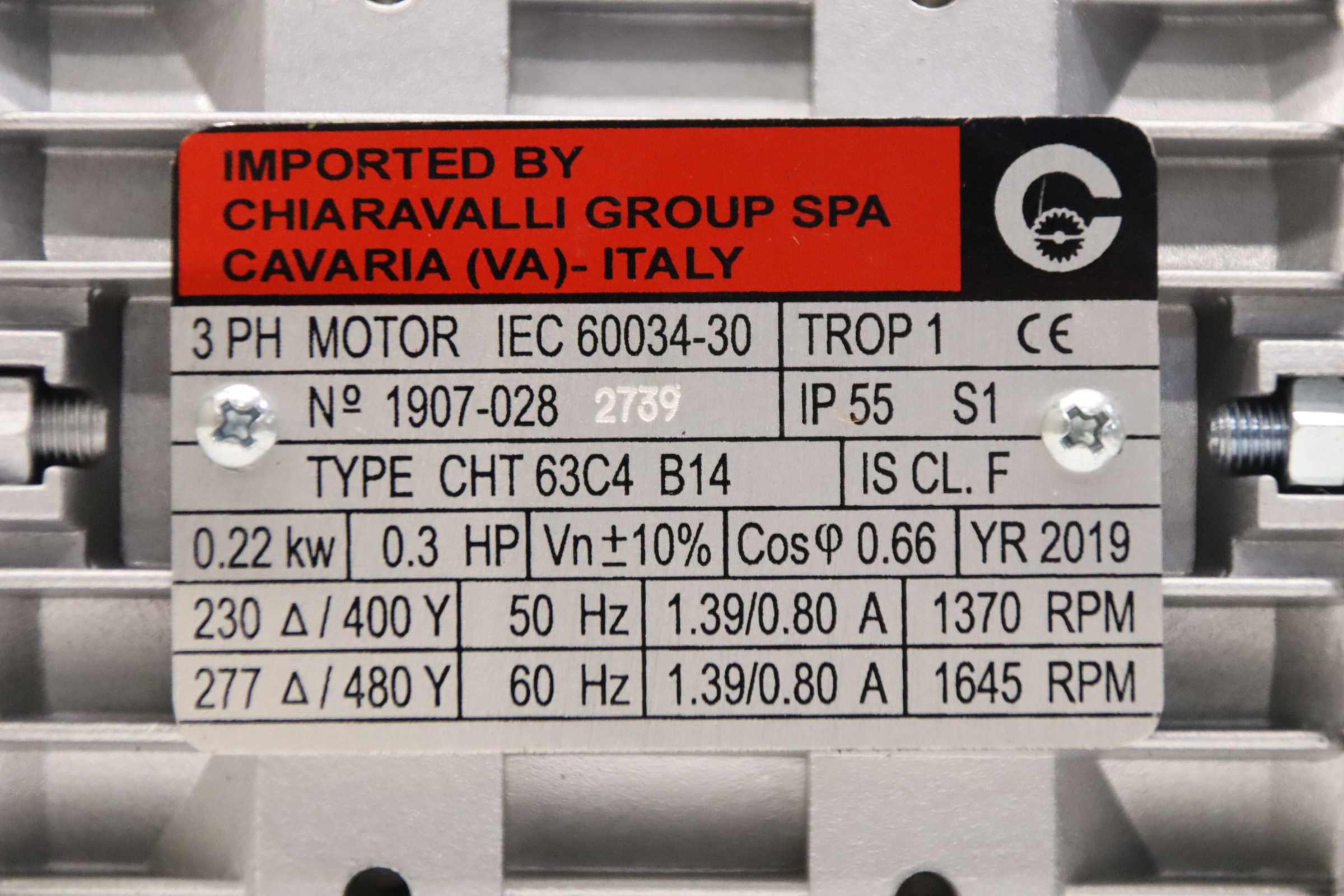 Getriebemotor 0,22 kW 54 U/min von Chiaravalli** - CBFV040 CHT 63C4 B14 – Bild 11