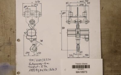 Kranfahrwerk mit Elektroseilzug 2000 kg von Stahl - W 12 20  T510 S – Bild 12