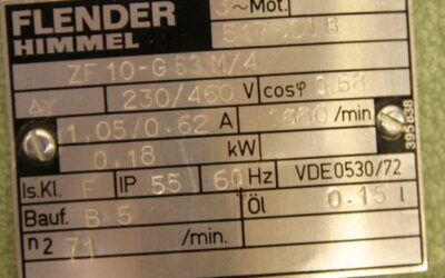 Getriebemotor 0,18 kW 59 U/min von Flender Himmel** - ZF10-G63M/4 – Bild 5
