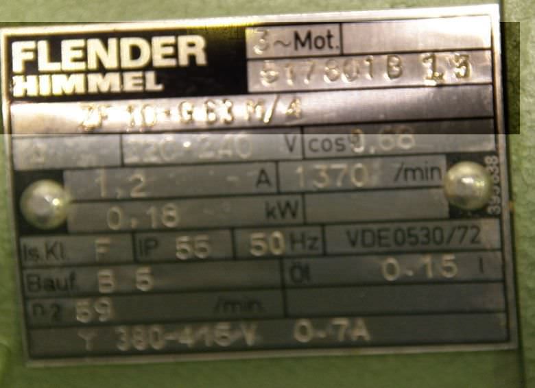Getriebemotor 0,18 kW 59 U/min von Flender Himmel** - ZF10-G63M/4 – Bild 6