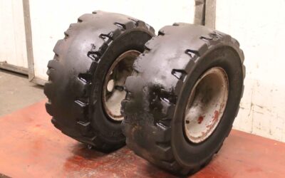 Vollgummi Reifen 2 Stück von Vorwerk Rota - 23x9-10 (225/75-10) RIM 6.50 F-10