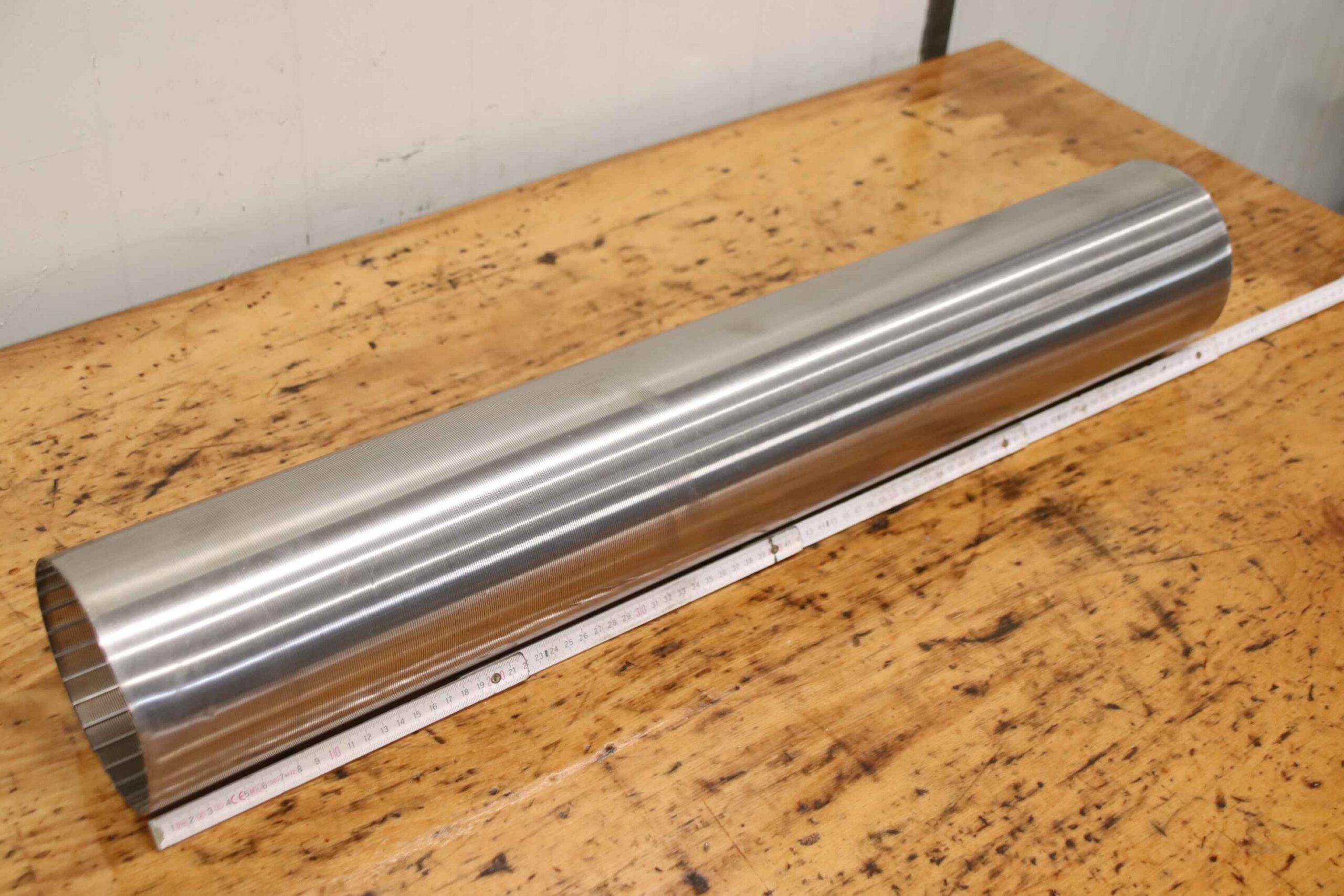 Spaltsieb Separatorsieb von Edelstahl - Ø136 x 800 mm – Bild 2