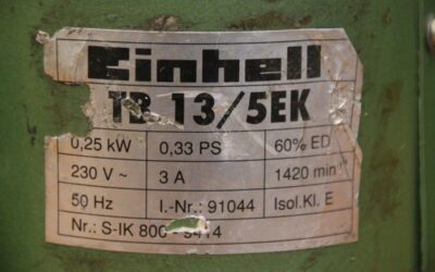 Elektromotor für Säulenbohrmaschiene 0,25 kW von Einhell** - TB 13/5 EK – Bild 4
