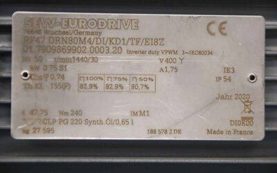 Getriebemotor 0,75 kW 30 U/min von SEW-Eurodrive - RF47 DRN80M4/DI/KD1/TF/E18Z – Bild 4