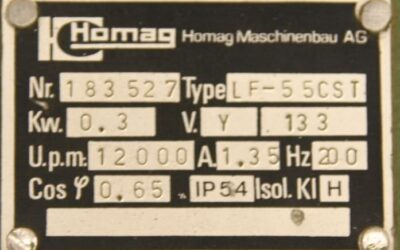 Fräsmotor für Kantenbearbeitungsmaschinen von Homag - LF-55CST – Bild 6