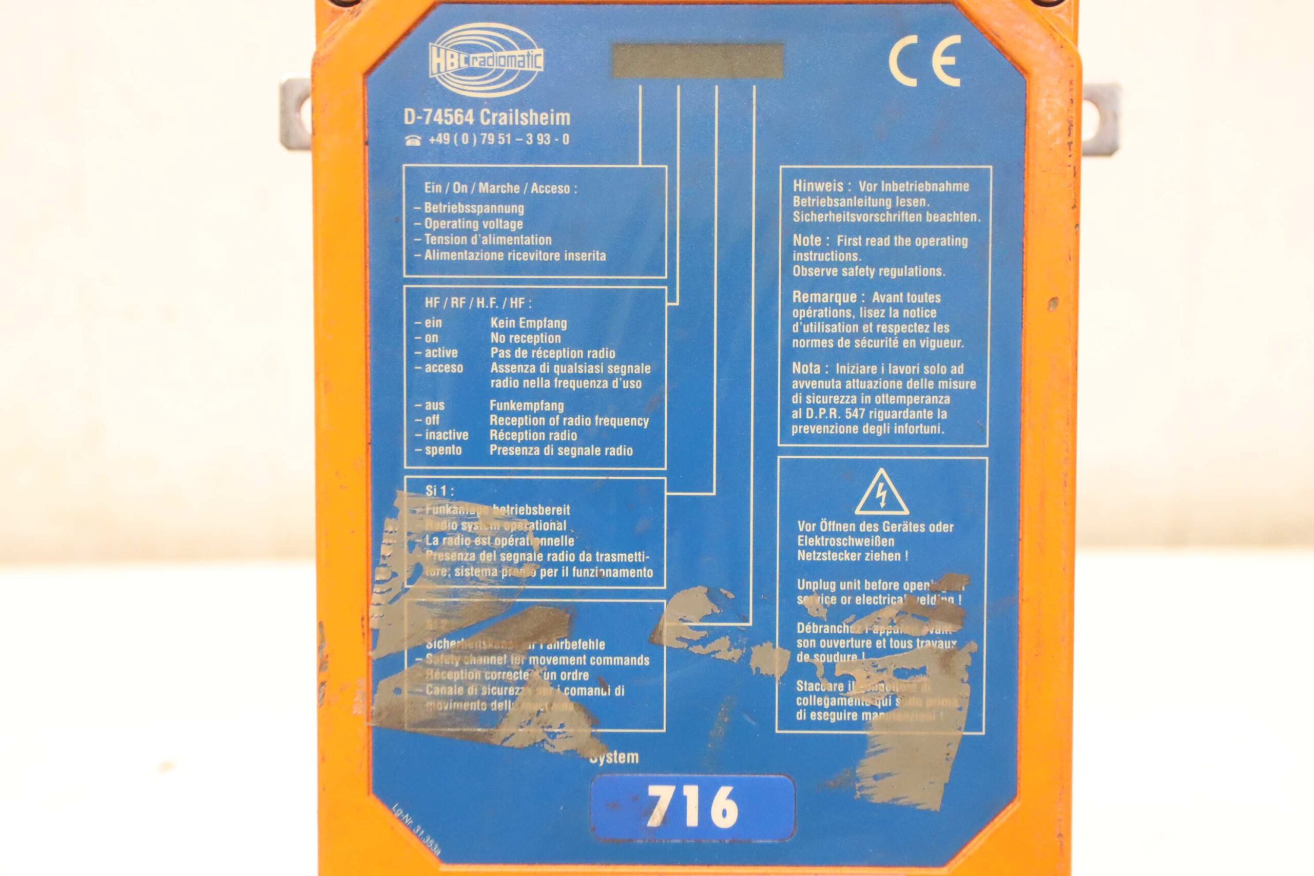 Funkfernsteuerung Kranbedienung von HBC radiomatic - FSE 716 micron 5 – Bild 6