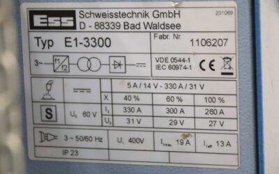 Schutzgasschweißgerät 330 A von ESS - E1-3300 – Bild 5
