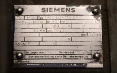 Elektromotor 30 kW 2925 U/min von Siemens Atlas Copco - 1RA6 183-2AB 51-Z  GA 408 Pack – Bild 4