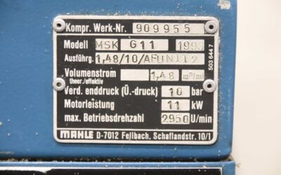 Schraubenkompressor 1,48 m³/min von Mahle - MSK G11 – Bild 4