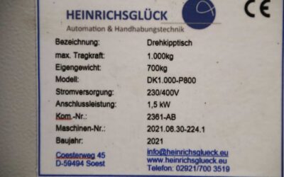 Schweißdrehvorrichtung 2 Achsen von HEINRICHSGLÜCK - DK1.000-P800 – Bild 4