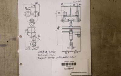 Kettenzug mit Fahrwerk 500 kg von Stahl - T 302 L – Bild 9