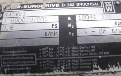 regelbarer Getriebemotor 0,55 kW 21-86 U/min von SEW Eurodrive** - R40VU1 – Bild 4
