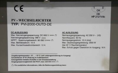 Wechselrichter von Aurora - PVI-2000-OUTD-DE – Bild 14