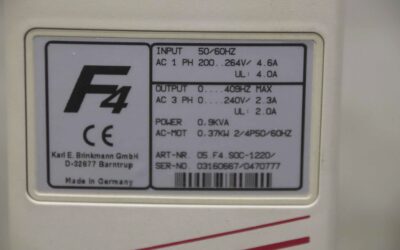 Frequenzumrichter 0,37 kW von KEB - Combivert F4  05.F4.SOC-1220/ – Bild 5