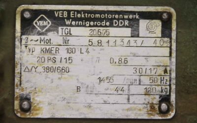Elektromotor 15 kW 1455 U/min von VEM - KMER 160 L4 – Bild 5