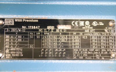 Elektromotor 90 kW 2970 U/min von Weg - 280S/M-02 – Bild 5