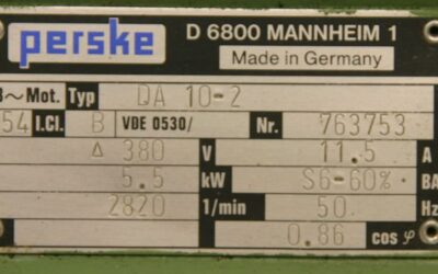 Frequenzumformer 133 V 7,5 kVA 200 Hz von PERSKE - 6DW 10-6 – Bild 4