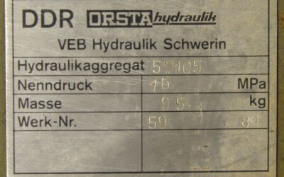Hydraulikaggregat von Orsta - Typ 6l/200 bar – Bild 6