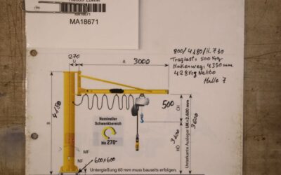 Säulenschwenkkran Ausleger 3 m /500 kg von Abus - LS – Bild 10