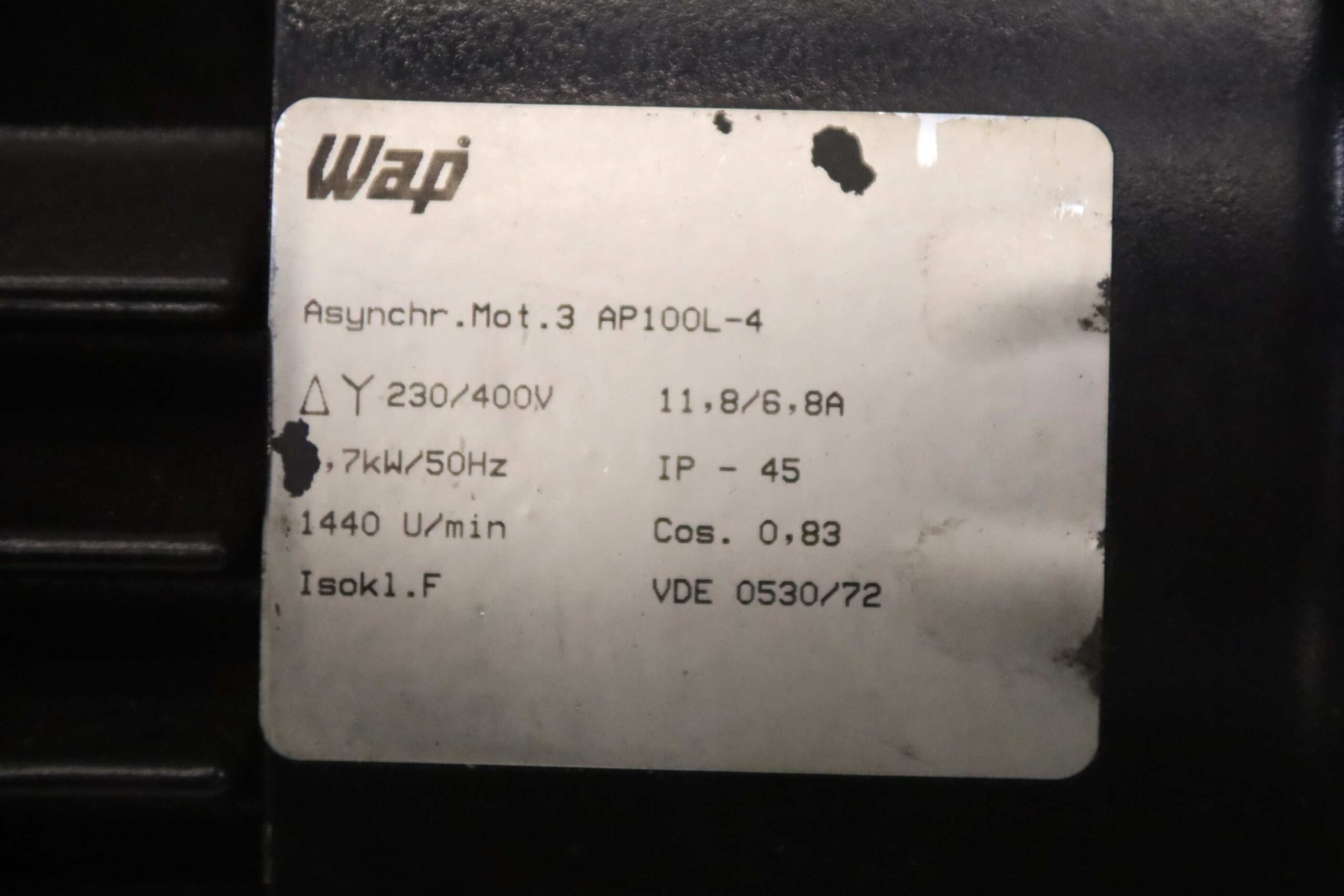 Elektromotor 3,7 kW 1440 U/min von Wap - AP 100L-4 – Bild 4