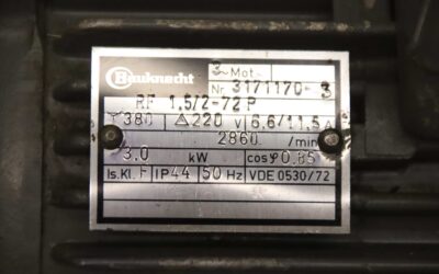 Elektromotor 3 kW 2860 U/min von Bauknecht - RF 1.5/2-72 P – Bild 4