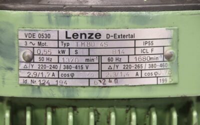 regelbarer Getriebemotor 0,55 kW  36-7 U/min von Lenze HEW - 11.432.13.10.2 1/88 12.602.10.1.1 TM80-4S – Bild 4