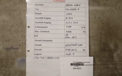 Absauggebläse 18,5 kW von Rippert - T8-355/2-A – Bild 13