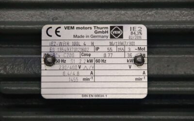 Elektromotor 2,2 kW 1455 U/min von VEM - IE2-WE1R 100L 4 H – Bild 4