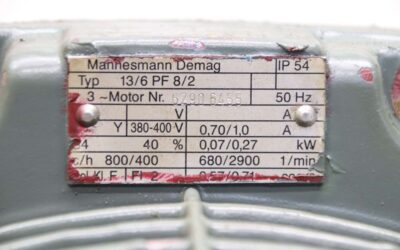 Getriebemotor 0,07/0,27 kW 680/2900 U/min U/min von Mannesmann Demag - 13/6 PF 8/2 – Bild 7