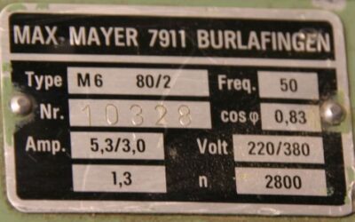 Fräsmotor für Kantenbearbeitungsmaschinen von MAX MAYER** - M6 80/2 – Bild 4
