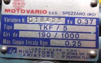 regelbarer Getriebemotor 0,37 kW 190-1000 U/min von MOTOVARIO - TKF/5 – Bild 4