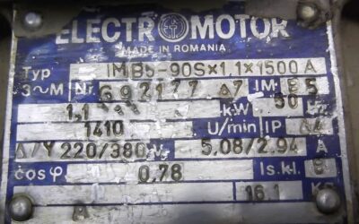 Elektromotor 1,1 kW 1410 U/min von ETM - MB5-90Sx1,1x1500A – Bild 4