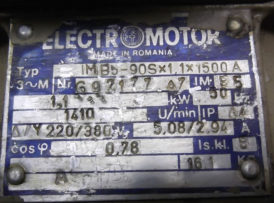 Elektromotor 1,1 kW 1410 U/min von ETM - MB5-90Sx1,1x1500A – Bild 4