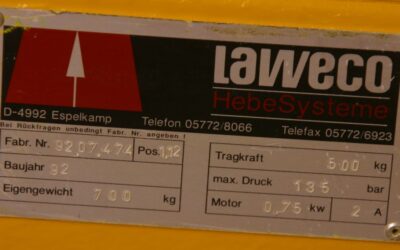 Scherenhubtisch 500 kg, Hub 150 mm von Laweco - 2200x1000 mm – Bild 4