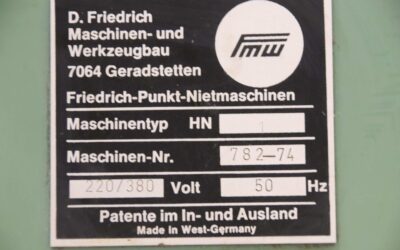 Taumelnietmaschine von FMW - HN1 – Bild 4