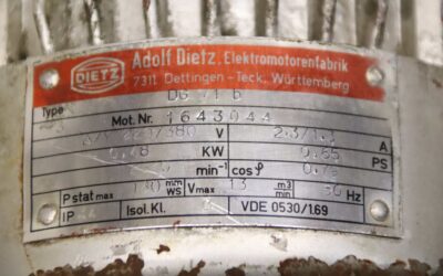 Radialventilator 0,48 kW von Dietz - DG 71 b 1286 – Bild 6