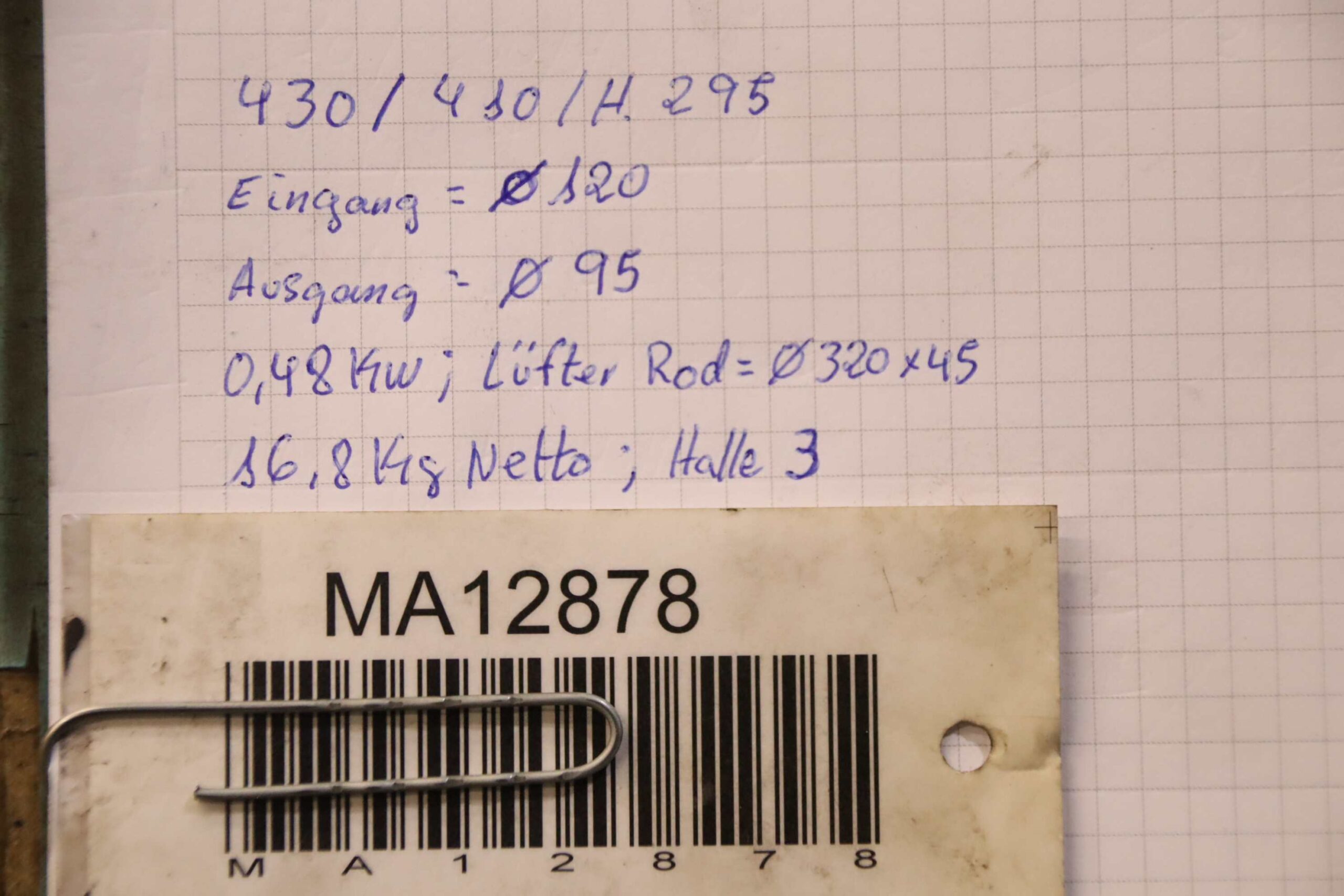 Radialventilator 0,48 kW von Dietz - DG 71 b 1286 – Bild 10