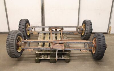 Fahrgestell für Schwerlast-Transportwagen von unbekannt - 2-Achs-Lenkung Achsabstand 1040 mm – Bild 3