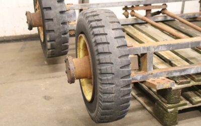 Fahrgestell für Schwerlast-Transportwagen von unbekannt - 2-Achs-Lenkung Achsabstand 1040 mm – Bild 4