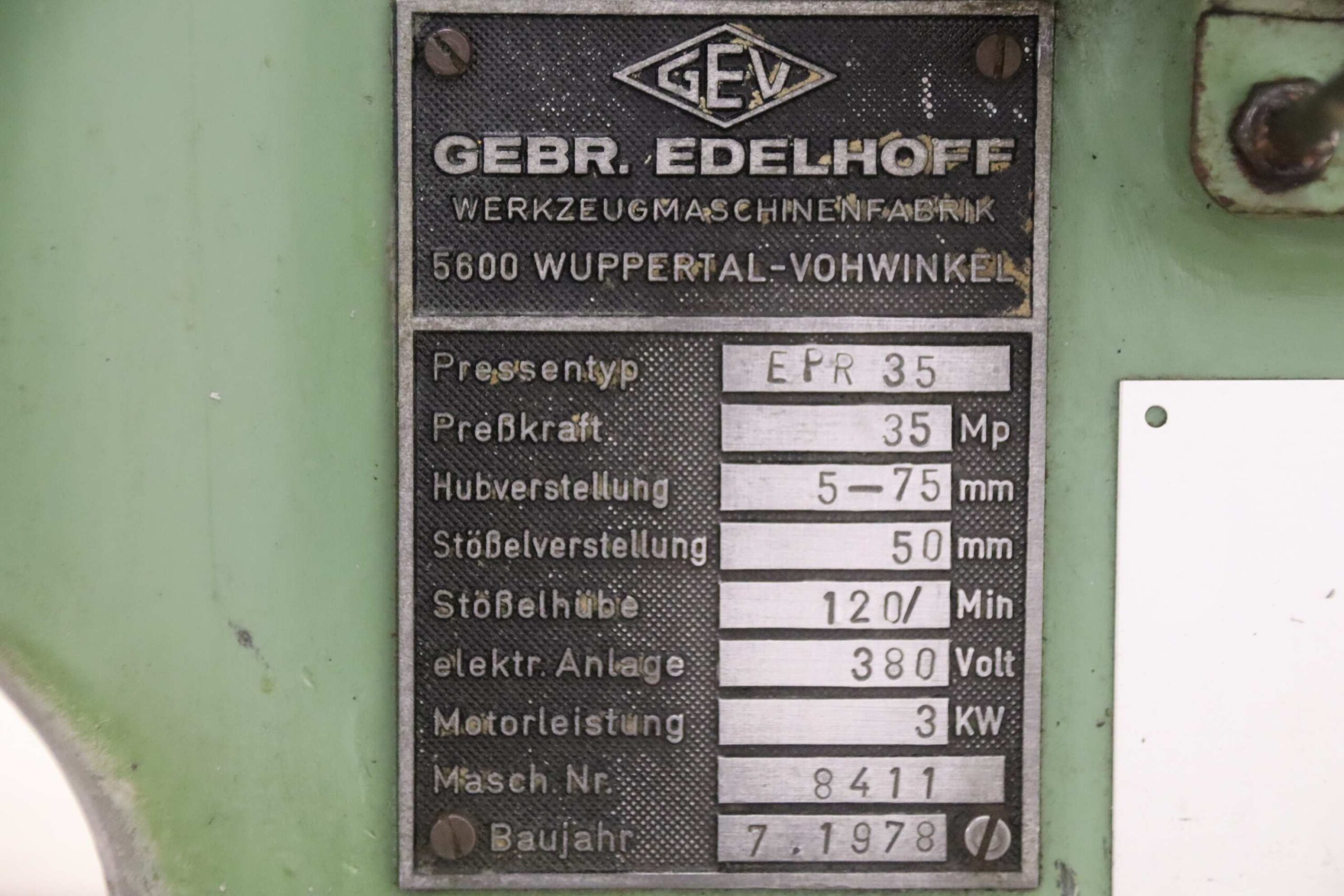 Exzenterpresse 35 to von GEV GEBR. EDELHOFF - EPR 35 – Bild 4