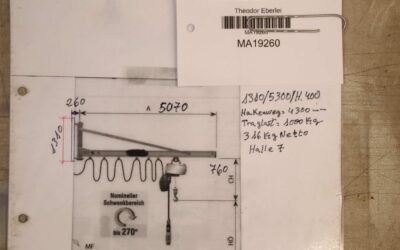 Wandschwenkkran Ausleger 5,07 m/1000 kg von DEMAG - KBK – Bild 12
