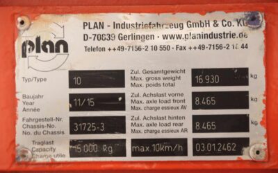 Schwerlast-Transportwagen 15 Tonnen von Plan - Typ 10    7000/2000/H730 mm – Bild 4