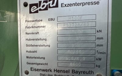 Exzenterpresse 100 to von EBU - EBU H100F – Bild 4